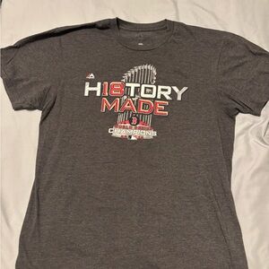 Majestic Gray 'History Made' Graphic Tee with Red & White Accents